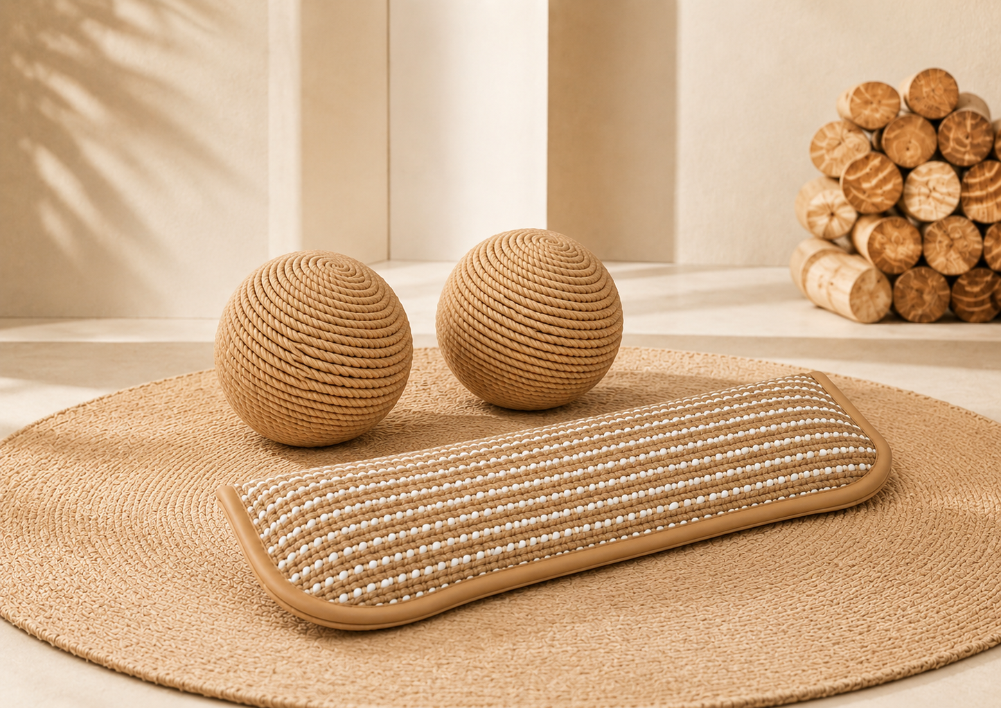 The Cats Mao Play & Scratch Bundle | 2 Interactive Rope Balls + Sisal Scratching Pad Set