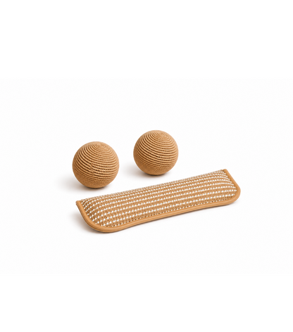 The Cats Mao Play & Scratch Bundle | 2 Interactive Rope Balls + Sisal Scratching Pad Set