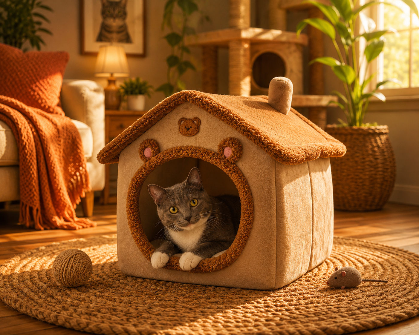 The Cats Mao Plush Cat House